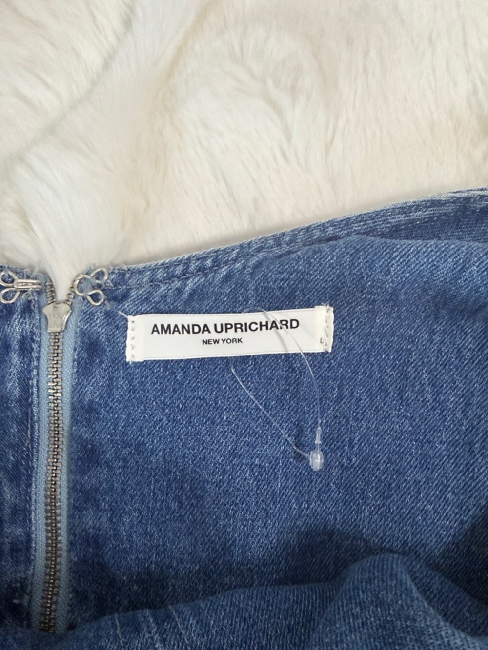 Amanda Uprichard Blue Denim Ombre Midi Dress - Picture 3 of 7